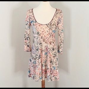 Free People Velvet Burnout Floral Skater Dress